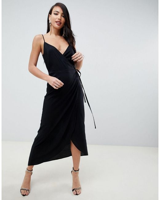 tall wrap maxi dress