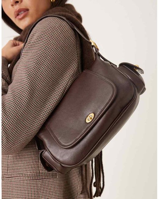 Mango Brown Shoulder Bag With Pockets