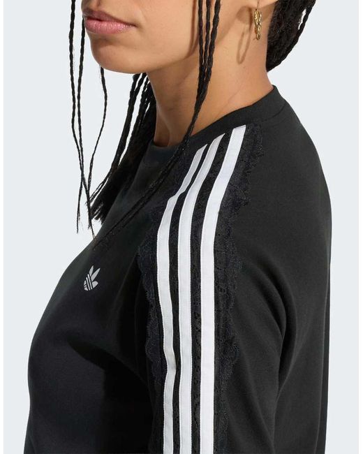 Adidas Originals Black Lace 3 Stripes Tee