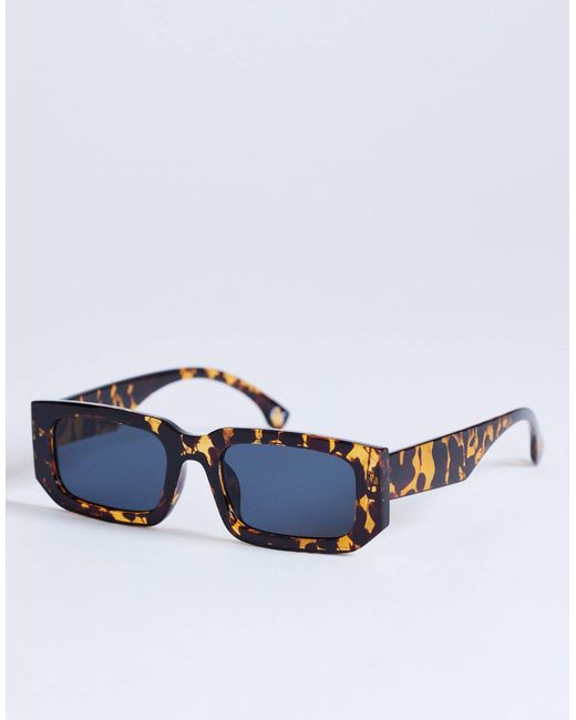 TOPSHOP Blue Milan Rectangle Sunglasses