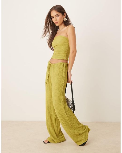 ASOS Green Longline Textured Bandeau Co-Ord