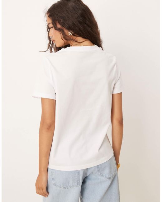 ASOS White – knapp geschnittenes t-shirt