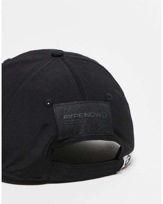 Aape By A Bathing Ape Black Aape By A Bathing Ape Logo Cap for men