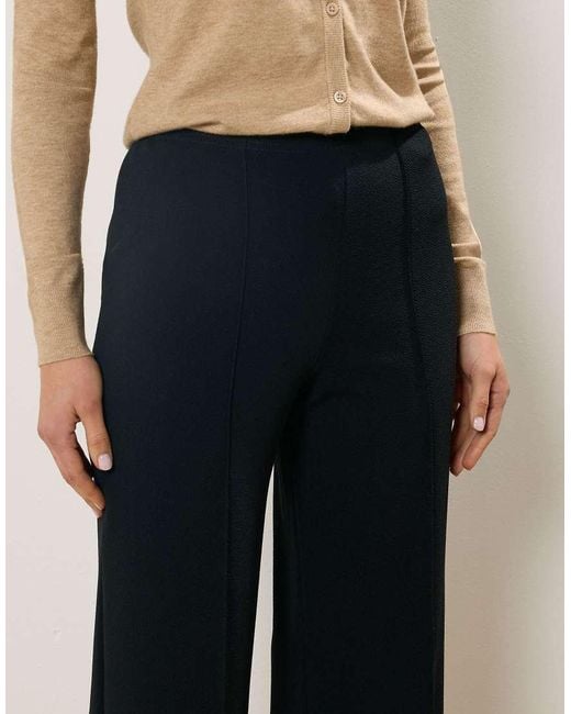 Long Tall Sally Natural Textured Wide Leg Trousers