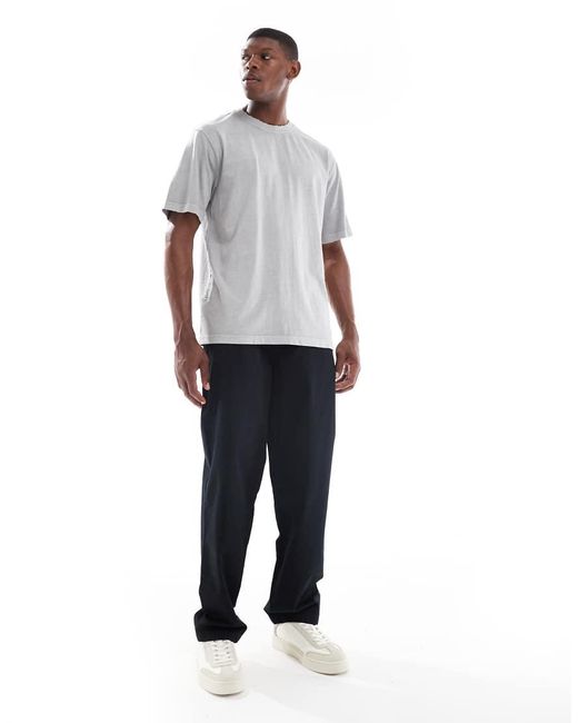 Only & Sons Gray Distressed T-shirt for men