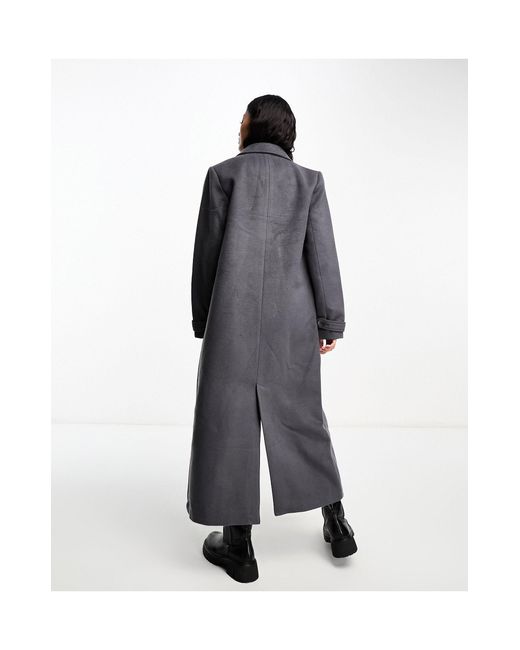 Cappotto lungo misto lana di Pimkie in Black