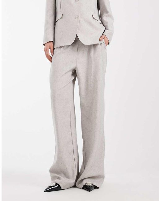Vero Moda White Linen Touch Wide Leg Trouser Co-ord