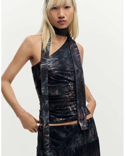 Desigual Black Fitted Asymmetric Top