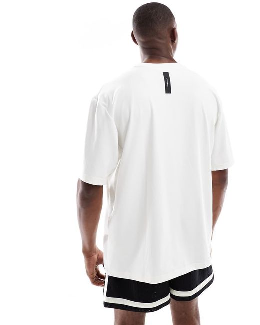 Adidas Originals White Adidas Originals Z.N.E. Loose-Fit Tee for men