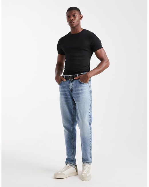ASOS Black Essentials Muscle Fit T-shirt for men