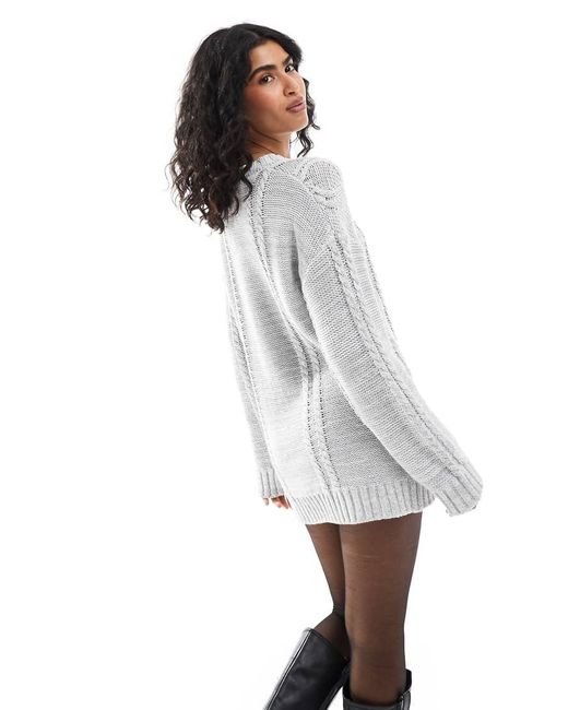 Cotton On White Cotton On Cable Sweater Dress