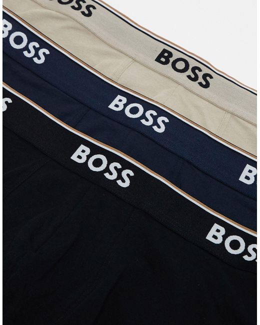 Boss – power – 3er-pack eng geschnittene boxershorts in Blue für Herren