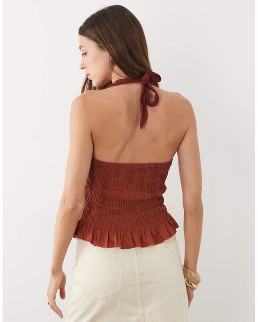 Mango Brown Teen Halterneck Top