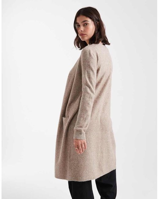 Vero Moda Natural Longline Chuck On Cardigan