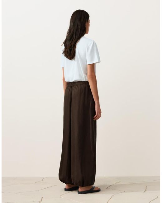 Oysho White 100% Linen Bloomer Trousers