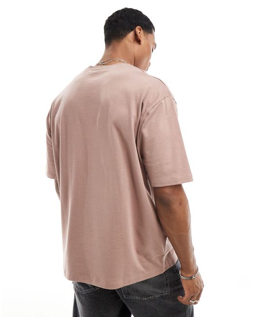 ASOS Brown 240gsm Heavyweight Oversized T-shirt for men