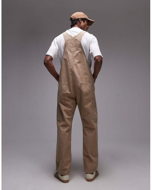 Levi's Brown Workwear Capsule Canvas Dungaree Trousers for men