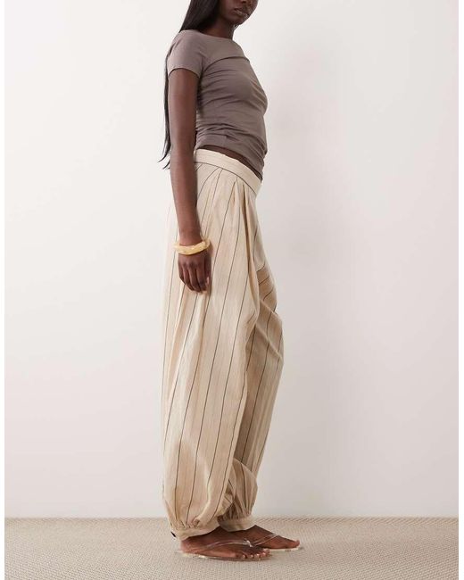 Mango Natural Linen Mix Cuffed Trouser