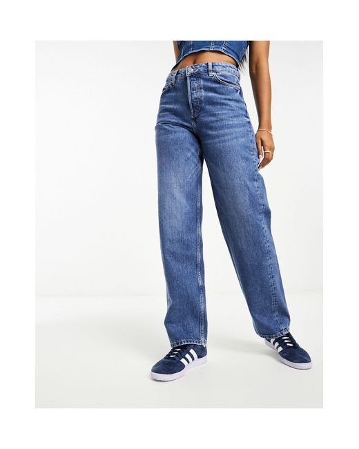 & Other Stories Blue Low Rise Tapered Jeans