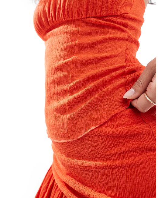 Caraco texturé d'ensemble - corail Pull&Bear en coloris Red