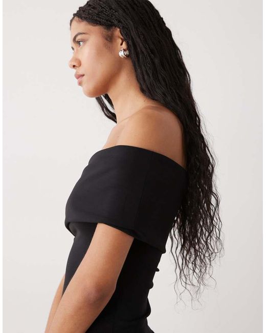Weekday Black Bardot Top