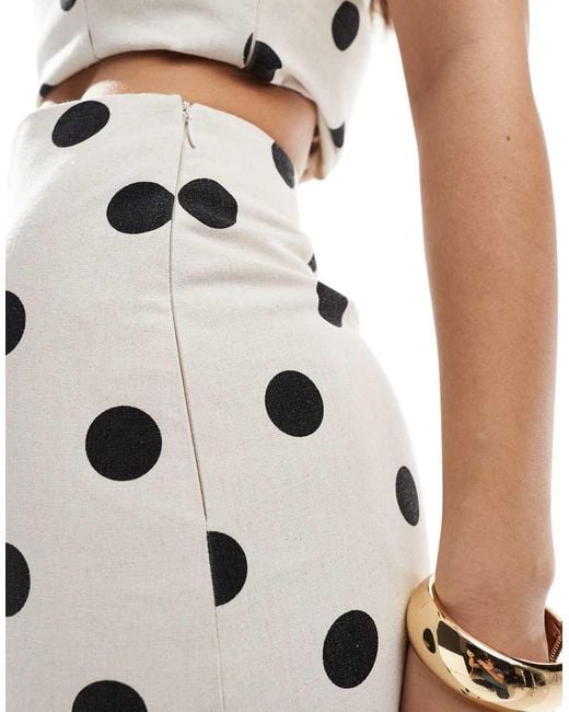 4th & Reckless White Linen Look Maxi Skirt Co-ord