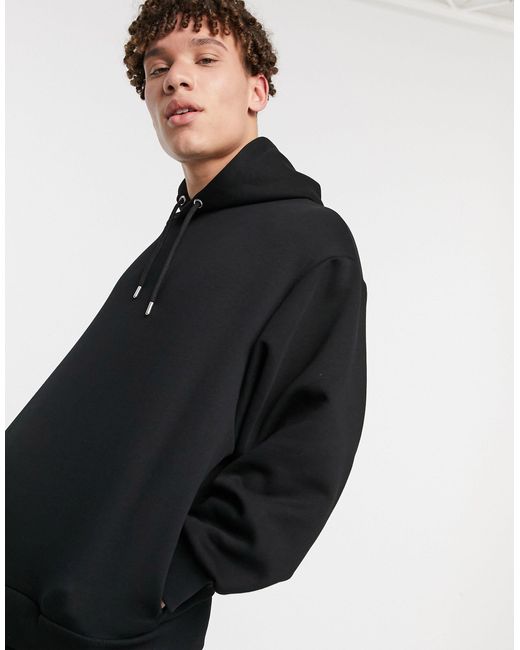 River Island Oversized Hoodie in Black 