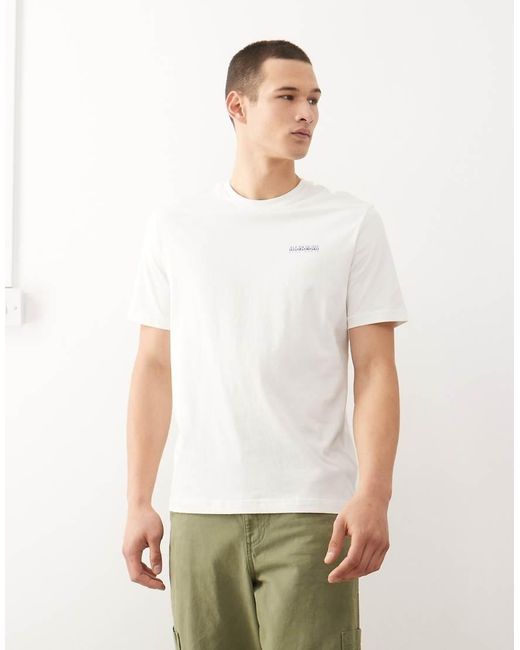 Napapijri White Guide Backprint T-shirt for men