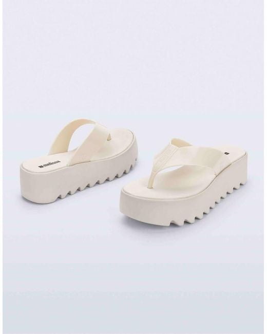 Melissa White Thong Platforms
