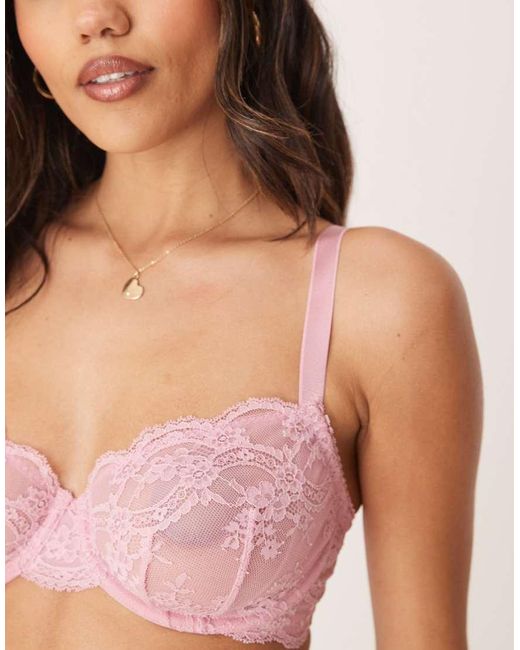 ASOS Brown Fuller Bust Lola Lace Underwired Bra