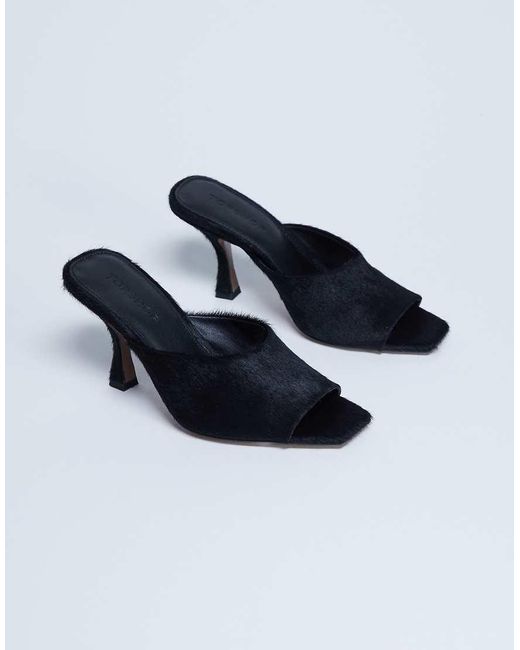 TOPSHOP White Fox Heeled Mule