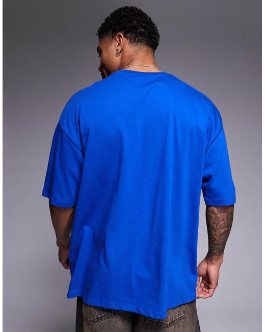 ASOS Oversized T-Shirt Met Grafische Stadsprint in het Blue voor heren