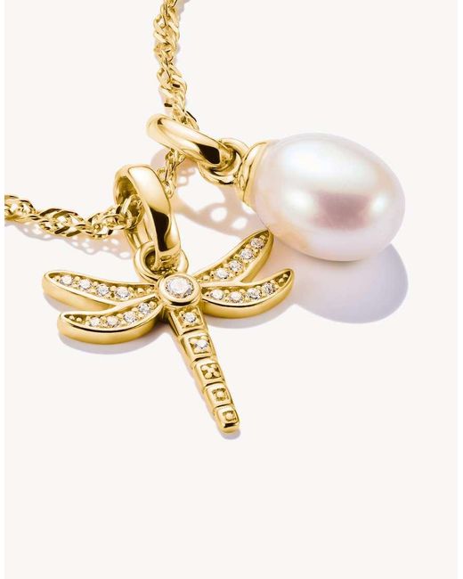 Thomas Sabo White Charm Pendant Freshwater Pearl Connect-Plated