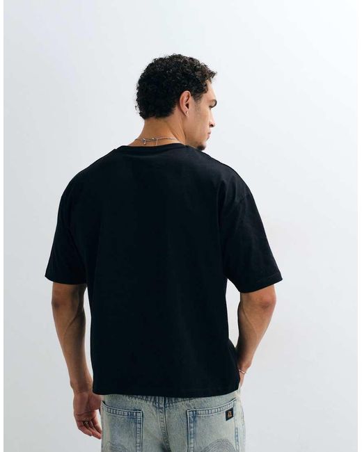 ASOS Blue Boxy Oversized T-shirt With Ceu Street Graphic for men
