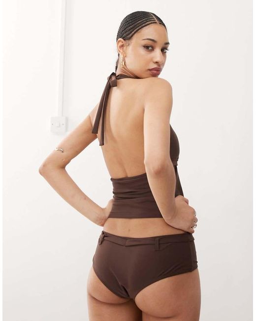 Top De Bañador De Tirantes Towi De Motel de color Brown