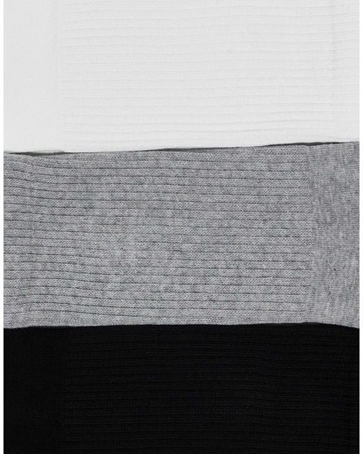 ARKET White 3 Pack Cotton Rib Socks