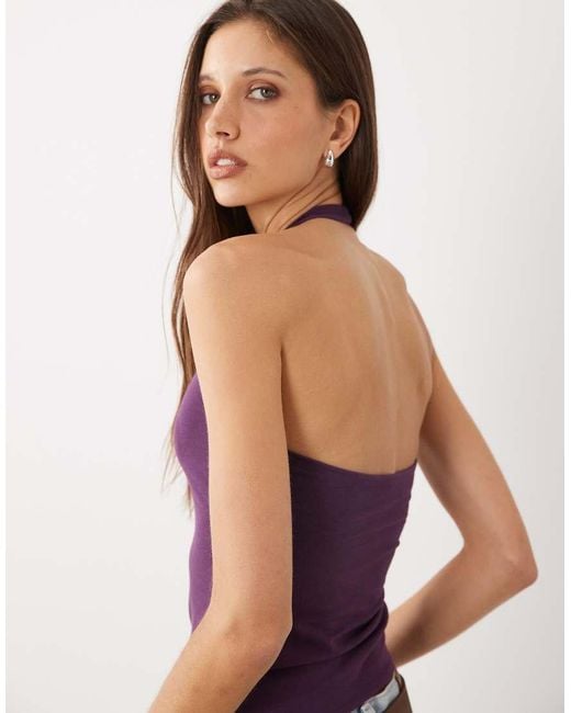 Cotton On Purple All Day Neck Halter
