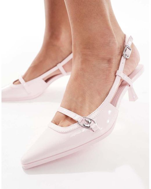 Sandali A Punta Con Tacco di Bershka in Pink