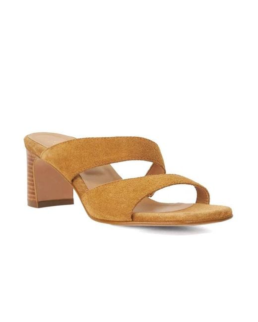 Dune Brown Jaeda Block Heeled Sandals