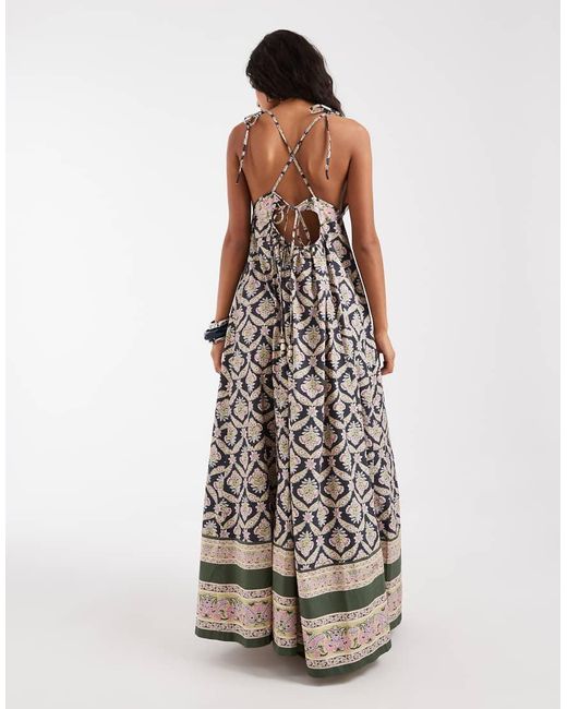 Free People White Sorrento Boho Maxi Dress