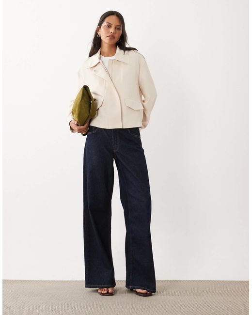Mango Natural Tailored Harrington Jacket
