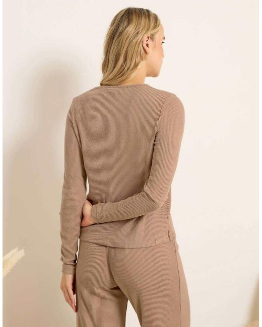 Long Tall Sally Natural Ribbed Cardigan