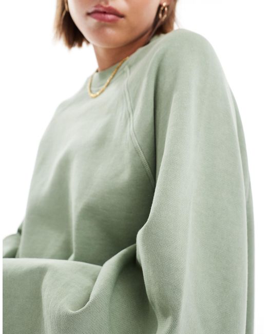 ASOS Green – schweres oversize-sweatshirt