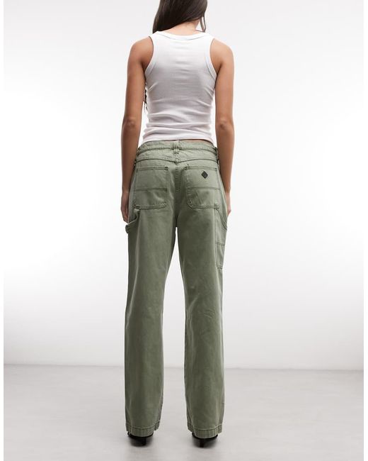 Abrand Jeans Green Slouchy Carpenter Jeans