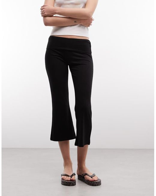 Collusion White Flared Capri leggings