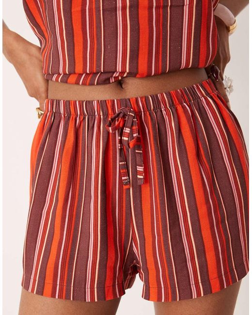 ASOS Red Pull On Micro Short