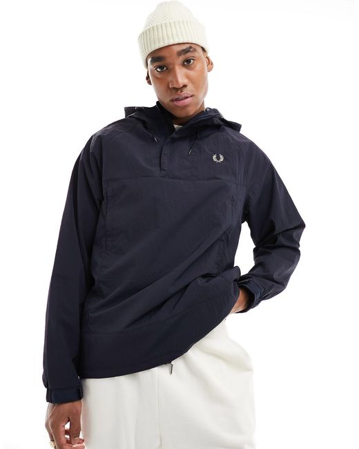 Fred Perry Blue Overhead Jacket for men