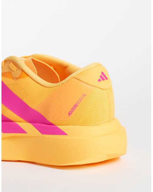 Adidas Originals Pink Adidas Running Adizero Evo Sl Trainers for men