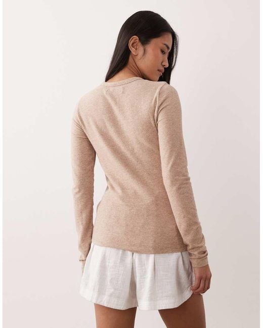 Abercrombie & Fitch Natural Crew Neck Lounge Top