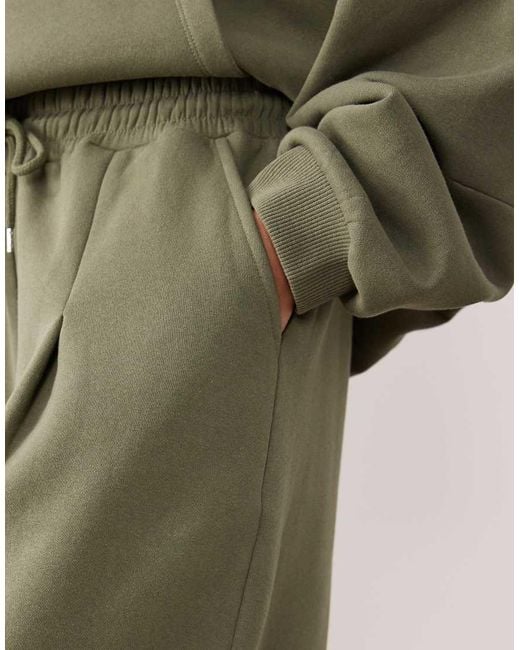 ASOS Joggingbroek Met Wijde Ronde Pijpen in het Green